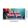 thumbnail image 3 of Teal Background Party Decor Banner with We Will Miss You Message Sparklers Balloons Champagne Glasses Party Supplies Farewell Party Photography Props Celebration Decorations, 3 of 8
