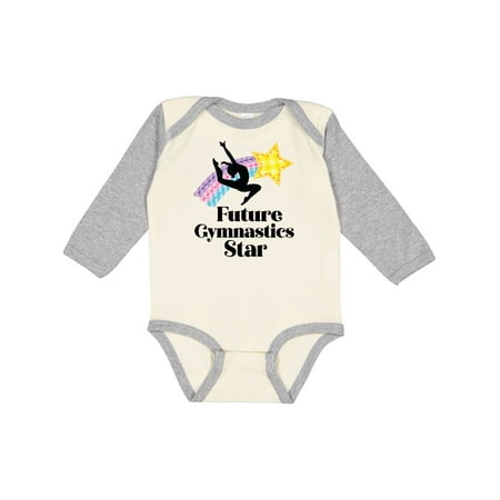 

Inktastic Future Gymnastics Star Gift Baby Girl Long Sleeve Bodysuit