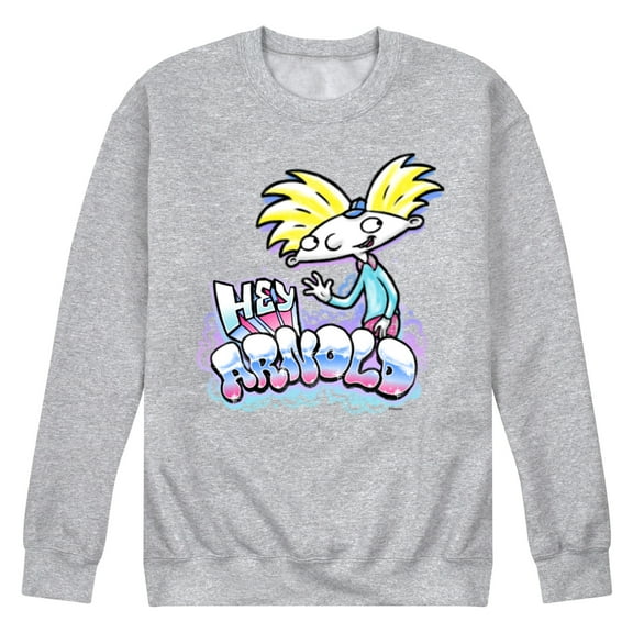 Hey Arnold! - Graffiti Arnold - Men's Crew Neck Fleece Pullover
