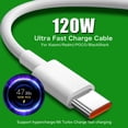 thumbnail image 3 of [2 Pack,1m+1.5m]120W Type-c Hypercharge charger cable for Xiaomi MIX Flip 17 15 14 13 Pad Redmi Note 15 14 13 A5 Turbo fast charging wire for POCO F8 F7 M7 C71 USB A to Type-c charger cord 6A 90W 67W, 3 of 9