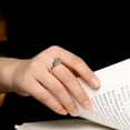 thumbnail image 3 of K-KED Pure S925 Sterling Silver Band Lucky Men Women Cute Rabbit Eats Radish Open Ring-default, 3 of 5