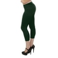 thumbnail image 2 of Vivian's Fashions Capri Leggings - Cotton, Misses Size (Green, 5X), 2 of 3