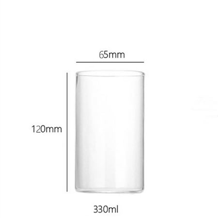 

330ml/400ml Classic Clear Drinking Glasses Cup Home Straight Cup Heat-resistant Juice Tea Milk Drink Cups
