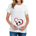 thumbnail image 2 of Hauts à Manches Courtes pour Femmes Mode Couleur Unie Imprimé Manches Courtes Femme Enceinte Décontractée Vêtements Hauts Manches Courtes pour Femmes Hauts Manches Courtes pour Femmes, 2 of 7