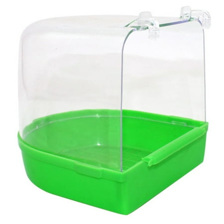 Parrot Bath Box Bird Cage Accessory Supplies Bathing Tub for Brids Canary Budgies Parrot Random