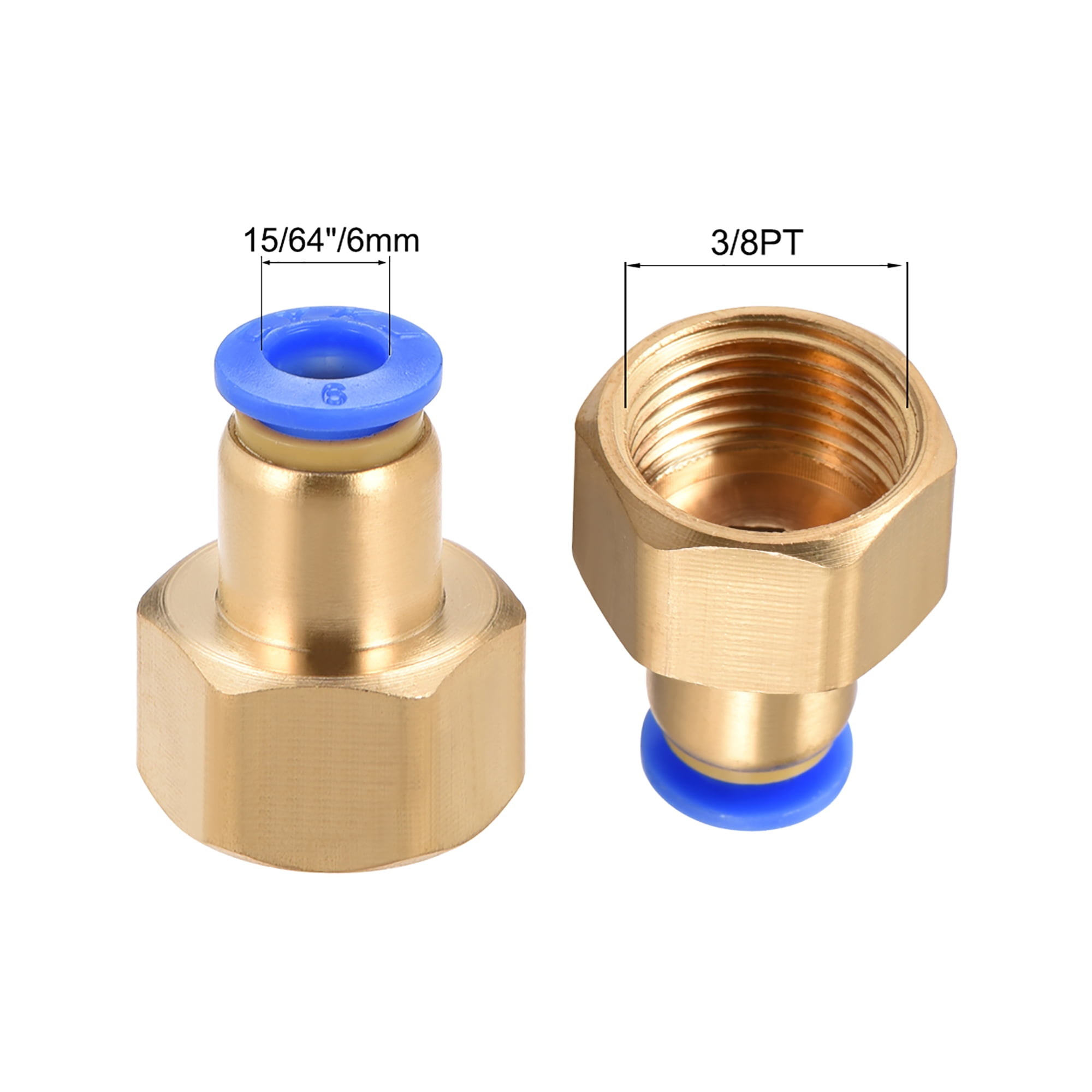 Push to Connect Tube Mount Adapter 6mm OD x G3 8Tube Female Straight Pneumatic Connector Connect 4pcs Tube Connection