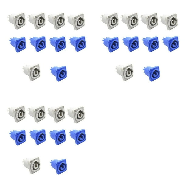 30 Uds. Conector Powercon de 3 Pines 20A 250V CA NAC3MPA-1 Conector de Salida NAC3MPB-1 Azul y Gris