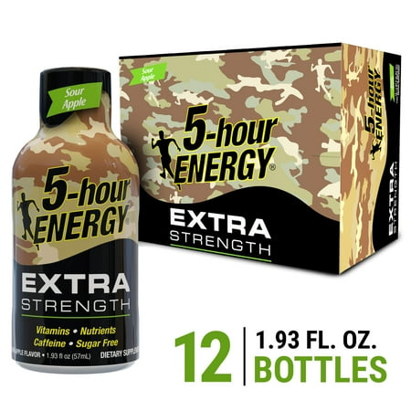 5-hour ENERGY® Shot, Extra Strength, Sour Apple, 1.93 oz, 12 Count