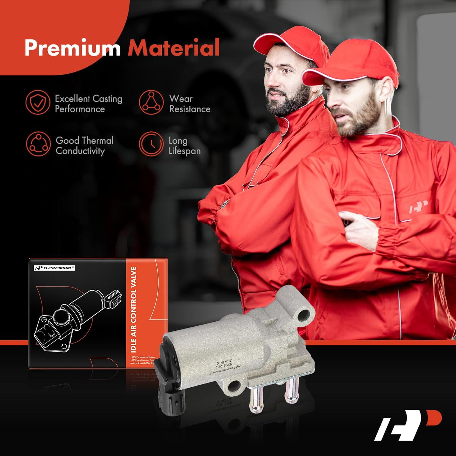 A-Premium Fuel Injection Idle Air Control Valve IAC - W/Sensor [2Pins] - Compatible with Honda CR-V 97-01 - fits (98-01 CR-V) W/Automatic Transmission, Auxiliary Air Valve, Replace for# 36450P0D004