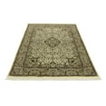 thumbnail image 2 of Cream Brown Floral 6X8 Kirman Oriental Rug, 2 of 11