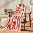 thumbnail image 2 of Mainstays by Becky G. & Alejandra Tapestry Knit Throw, Orange Stripe, 50" x 60", 2 of 8