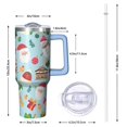thumbnail image 2 of Xmas Holiday 40oz Snowman Stainless Steel Insulated Coffee Cup, Winter Christmas Travel Tumbler with Straw and Handle, Gift for Women Men, 2 of 4