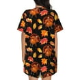 thumbnail image 3 of Picia Thanksgiving Turkey 1 Pajamas Sets for Women Soft Short-Sleeved Pjs with Lounge Shorts Two Piece Sleepwear-X-Large, 3 of 9