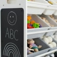 thumbnail image 5 of Humble Crew 16 Bin Kids Toy Storage Organizer with Chalkboard, Grey, 5 of 8