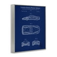 Stupell Industries Detailed Car Blueprint Transportation Painting Gray