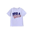 thumbnail image 2 of Aojekbee Family Matching T-shirt, Short Sleeve Crew Neck Letters Summer Tops Streetwear 4th of July Clothing, 2 of 10