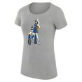 thumbnail image 2 of Women's G-III 4Her by Carl Banks Heather Gray Golden State Warriors Super-Slim Fit Lightweight Basketball Girls T-Shirt, 2 of 3
