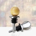 thumbnail image 3 of Jiandong wine bottle stoppers 3pcs Stainless Steel Wood Wine Stopper for Wedding & Party(3.23X1.14X1.14Inch), 3 of 11