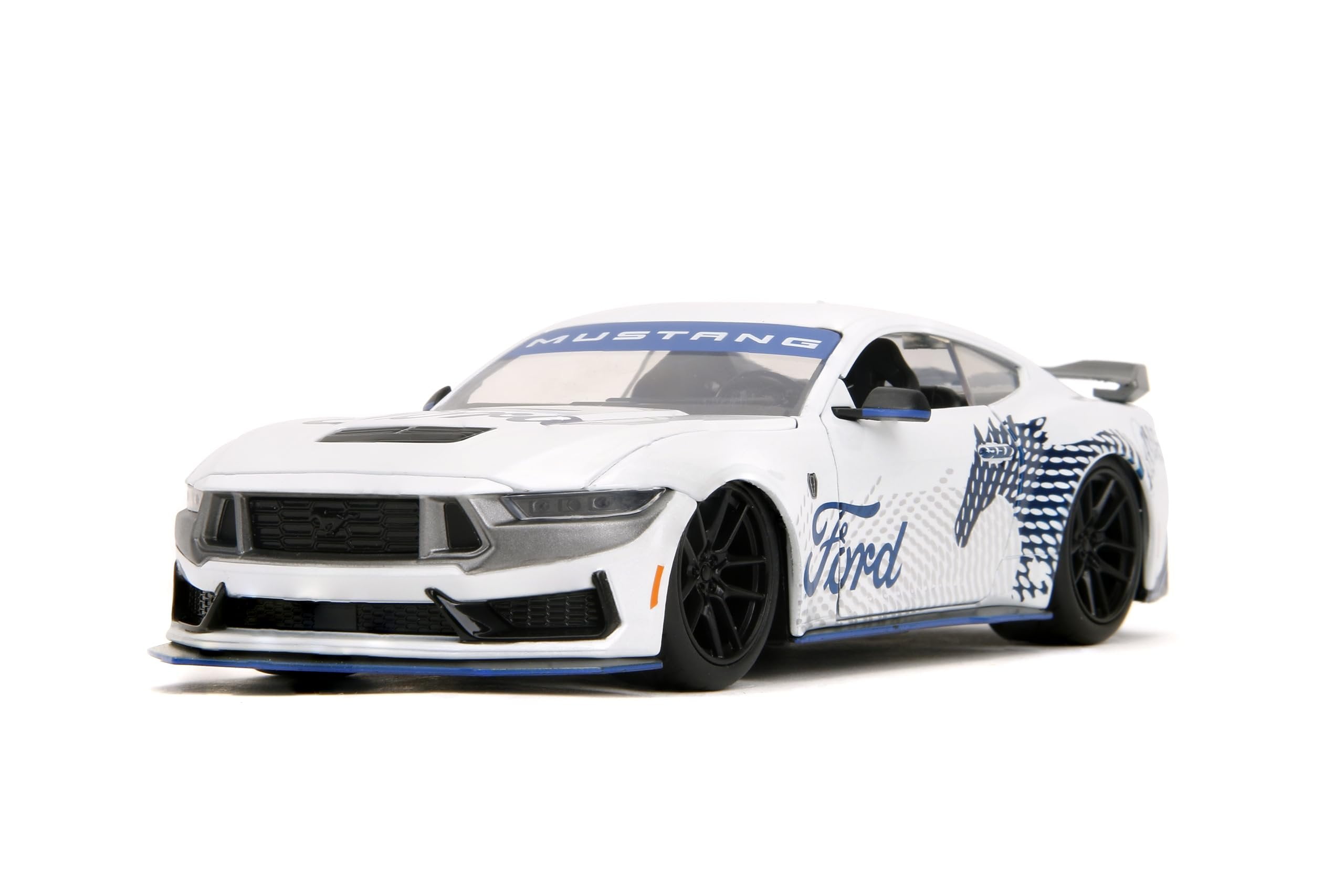 2024 Ford Mustang Dark House White with "Mustang Horse Graphics" "Bigtime Muscle" Series 1/24 Diecast Model Car by Jada(Selections May Vary)