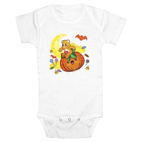Infant's Care Bears Halloween Tenderheart Cute Pumpkin  Bodysuit