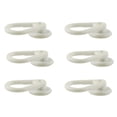 thumbnail image 1 of E-outstanding 6 Pcs Rallonges de Col en Caoutchouc Souple Extensible Boutons de Cravate 10mm Blanc, 1 of 4
