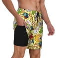 thumbnail image 2 of Vsdgher Animals for Mens Swim Trunks with Compression Liner Swim Shorts Swim Suits Board Shorts-Large, 2 of 6