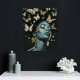 thumbnail image 5 of Nawypu Black Woman Butterflies Wall Decor Wrapped Canvas Wall Art Black Queen Home Decor Motivational Black Girl Wall Art Black Art Paintings for Wall Abstract Canvas Wall Art, 5 of 5