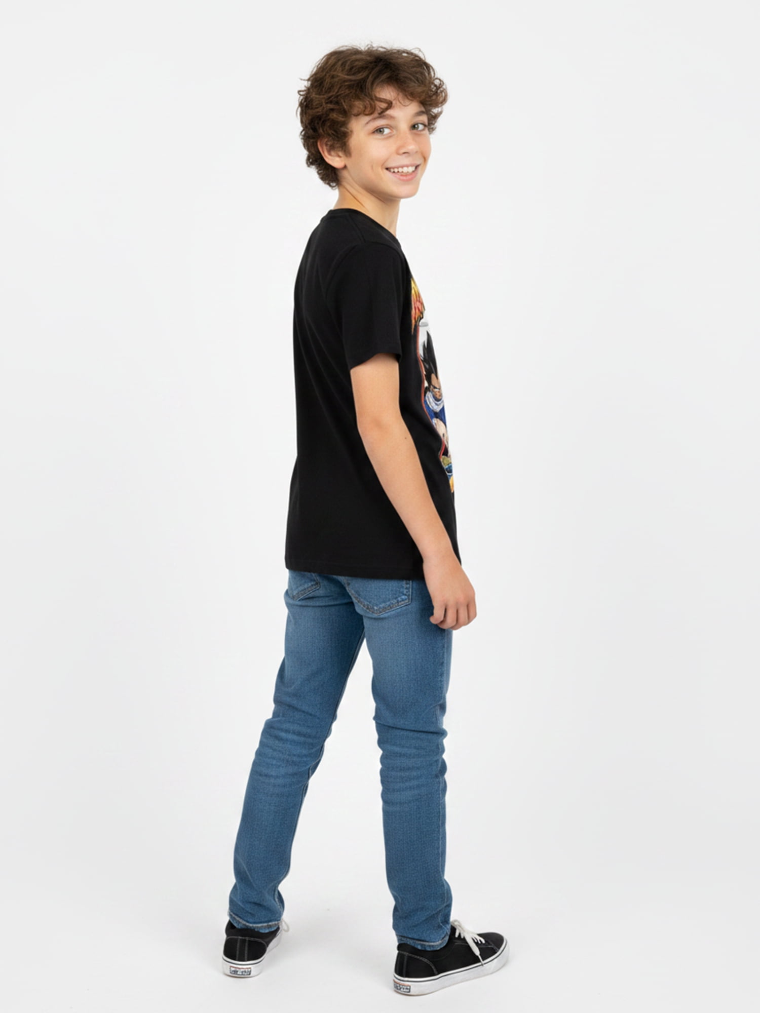Dragon Ball Z Boys' Graphic Tee with Short Sleeves, Z Warriors, Sizes 4-18