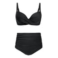 thumbnail image 6 of Bikini Set for Women Three Piece Swimsuit with Cover Up Skirt High Waisted Bottom Tummy Control Swimwear Beach Vacation Outfit, 6 of 6