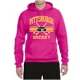 thumbnail image 2 of Wild Bobby City of Pittsburgh Hockey Fantasy Fan Sports Unisex Hoodie Sweatshirt, Fuschia, Large, 2 of 5