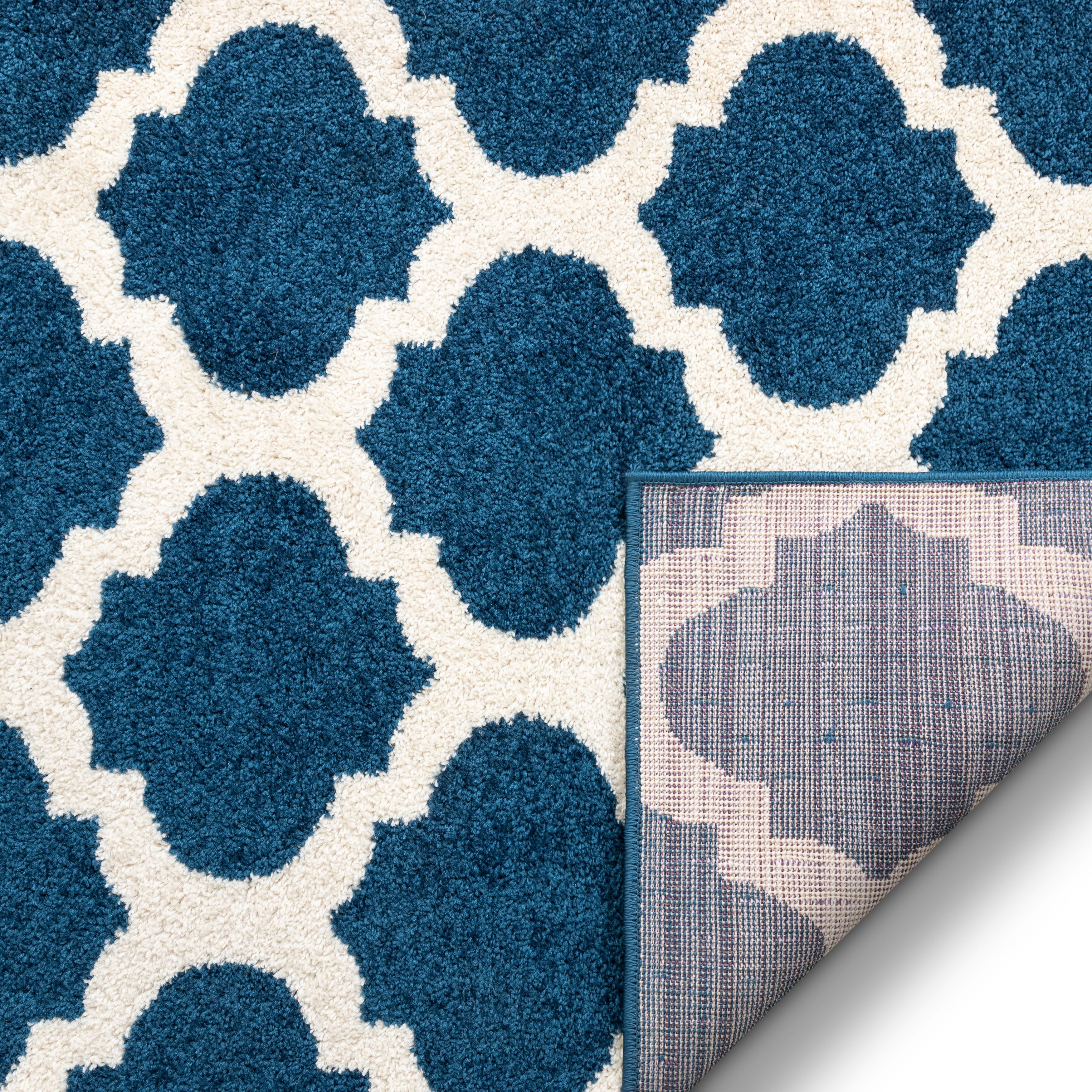 Well Woven MC-54-2 Zoe Modern Trellis Runner Rug, Blue - 2 ft. x 7 ft. 3 in.
