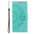 thumbnail image 6 of Allytechgroup Flip Cover Case for Samsung Galaxy S24 Ultra, Mandala Embossed Stand Cards Holder Folio Shockproof Hand Wrist Phone Case for Galaxy S24 Ultra, Green, 6 of 6