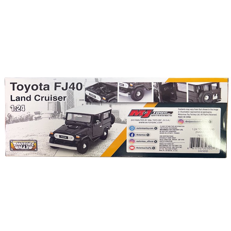 ミニカー Toyota FJ40 Land Cruiser 1:24 Motormax 1:24 Toyota FJ40 Land Cruiser Diecast Model Car