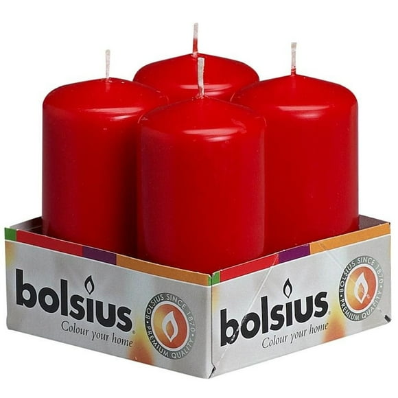Bolsius Bougie Pilier (Lot de 4)