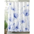 thumbnail image 2 of Shower Curtains Vintage Floral Bath Curtain Watercolor Flowers Blue Waterproof Bathroom Shower Curtain Set with Hooks Decoration 72 x 72 Inches, 2 of 7