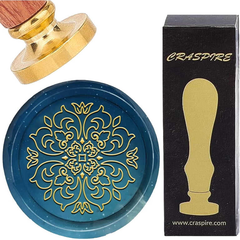CRASPIRE Vintage Mushroom Wax Seal Stamp – 25mm Brass Head, Removable Wood Handle, For Envelopes, Invitations, Gifts & Scrapbooking