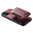 thumbnail image 4 of ELEHOLD Case for iPhone 15 Plus,2 in 1 Detachable Magnetic Leather Wallet Case with Card Holder Kickstand,Red, 4 of 6