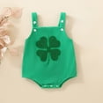 thumbnail image 2 of mgoYE Baby Boy Clothes 3-6 Months My First St Patricks Day Baby Boy Girl Outfit Sleeveless Romper Overalls Onesie Newborn Spring Clothes(Green,6-9 Months), 2 of 9