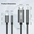 thumbnail image 4 of USB-C to HDMI Cable 6.6ft - 4K@30Hz Braided for iPhone 16/MacBook/Galaxy, 4 of 6