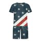 thumbnail image 4 of Camisas Para Hombre Elegantes Tops Casuales Cuello Redondo Impresión Del Día de La Independencia Blusa de Manga Corta Y Pantalones Cortos Pantalones Traje de Dos Piezas Odeerbi  ODB165206, 4 of 5
