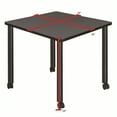 thumbnail image 5 of Kee 36" Square Mobile Breakroom Wood Table- Grey/ Black, 5 of 14
