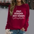 thumbnail image 3 of Gibobby Divertidas Sudaderas Sudadera informal con cuello redondo y hombros descubiertos para mujer, suéter largo con estampado de divertidas (Rojo, S), 3 of 4