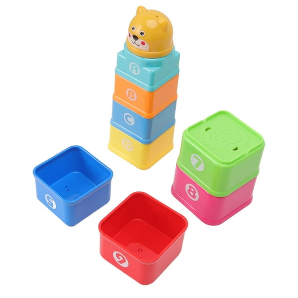 Juguetes apilables para bebés, juguetes apilables para bebés, rompecabezas, vasos apilables, vasos apilables, juguetes para niños pequeños elaborados con cuidado