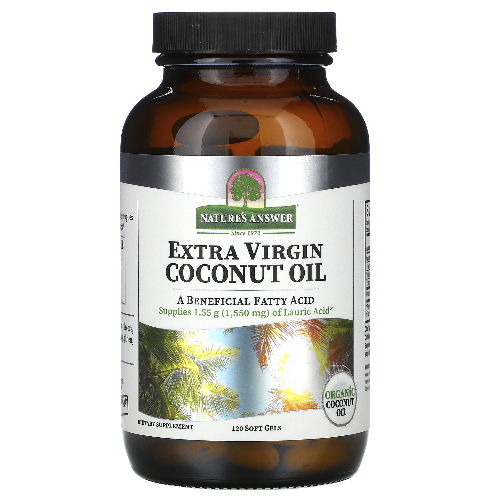 Nature's Answer Extra Virgin Coconut Oil, 120 Softgels
