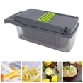 thumbnail image 4 of Rallador De Verduras, Almohadilla De Silicona Cuchillas De Acero Inoxidable Mango Antideslizante Fácil De Montar Fácil De Limpiar Picadora De Verduras Carcasa De ABS Para Cocina, 4 of 8