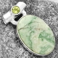 thumbnail image 2 of Natural Larsonite Jasper & Peridot 925 Sterling Silver Pendant Jewelry P-1300 SDP117751, 2 of 5