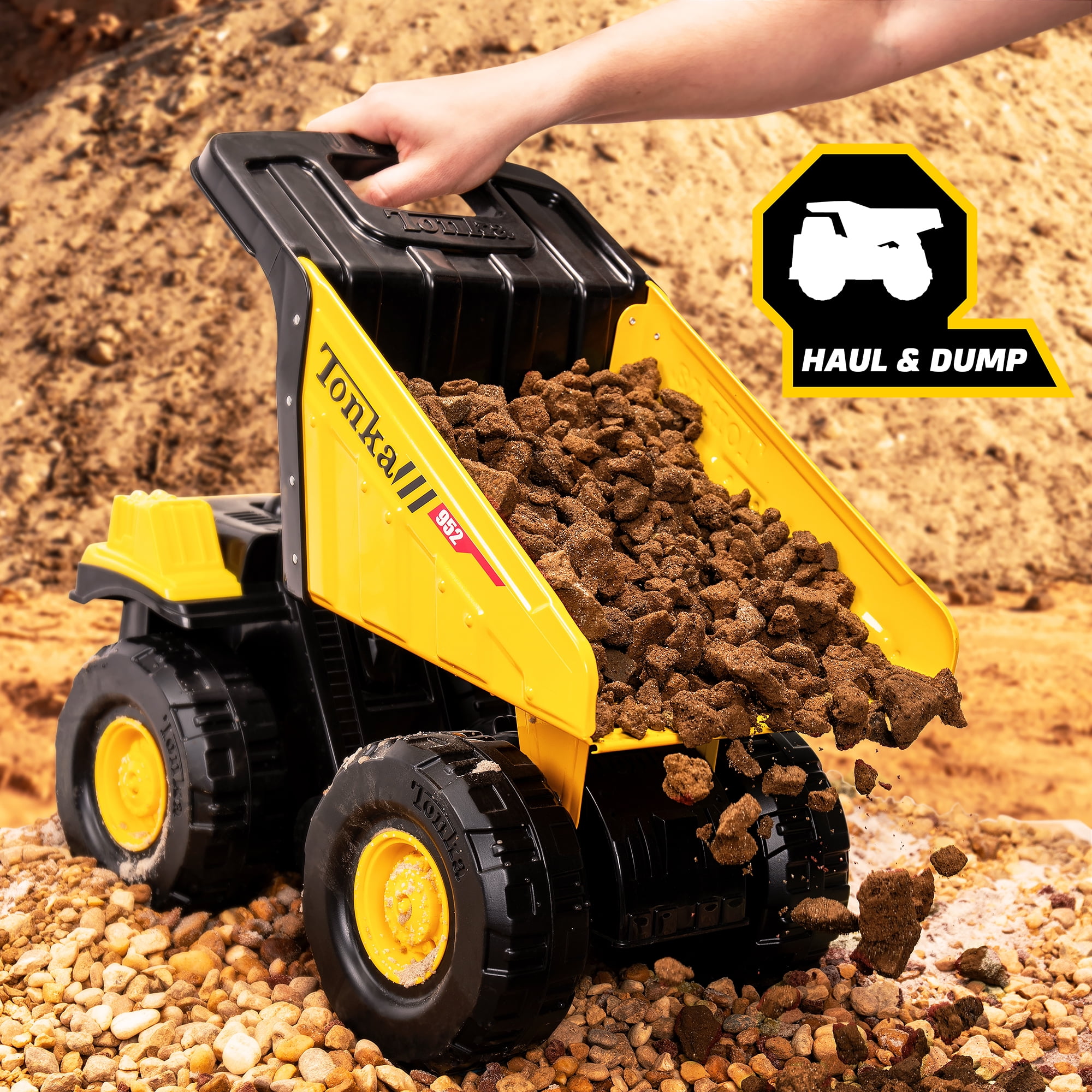 Basic Fun Tonka Steel Classics Large Toughest Mighty Dump Truck Kids Metal Toy Vehicle Yellow Walmart