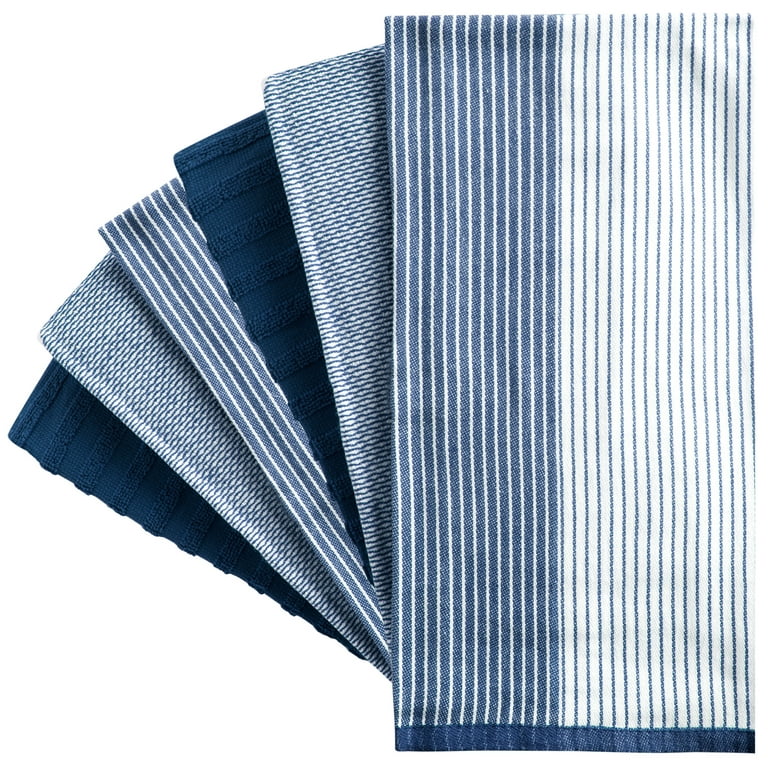 Navy Chicory Kitchen Towel : Blue