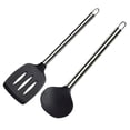 thumbnail image 1 of NutriChef PKSPT15 Non-Stick Spatula and Ladle Set, 1 of 1