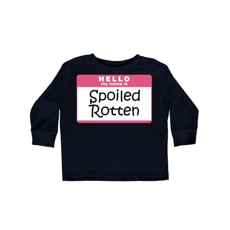 

Inktastic Spoiled Rotten Name Tag Gift Toddler Boy or Toddler Girl Long Sleeve T-Shirt